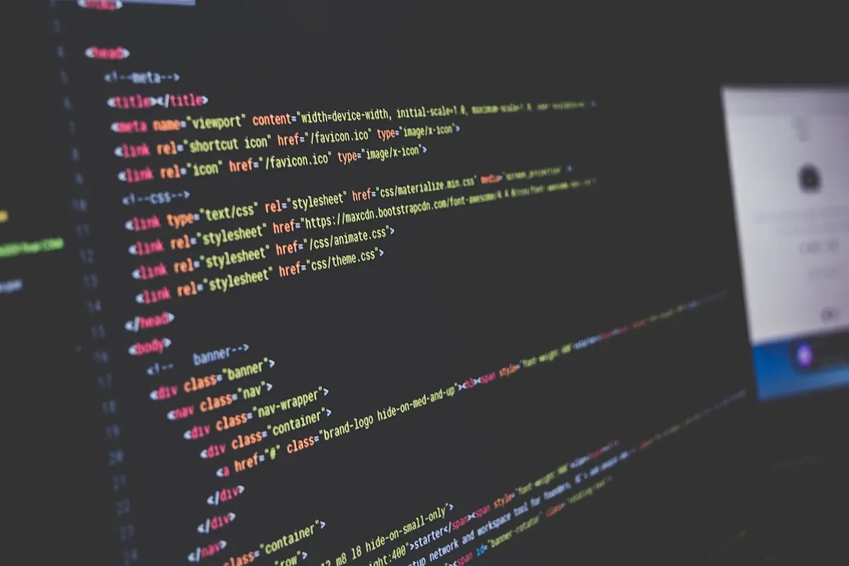 CSS код на екран на компютър